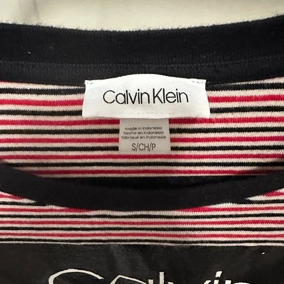 Calvin Klein Red Striped Bodycon Mini Dress with Logo size small - Picture 3 of 5